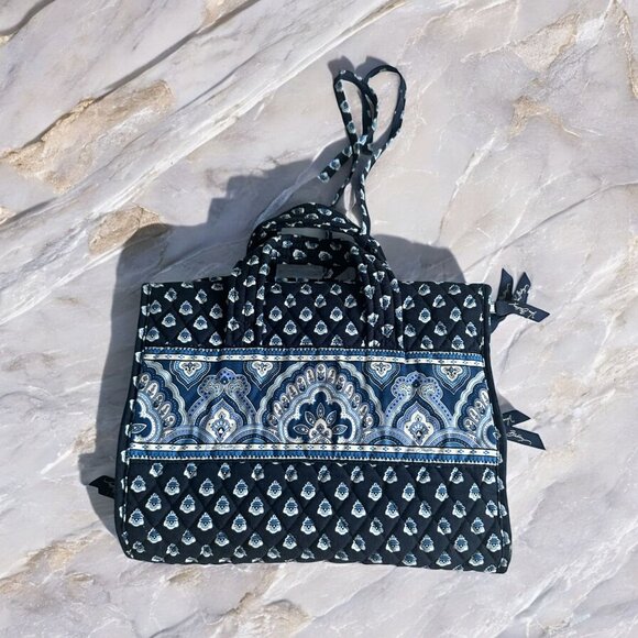 VERA BRADLEY Vintage Nantucket Navy Travel Makeup Case - Picture 7 of 7